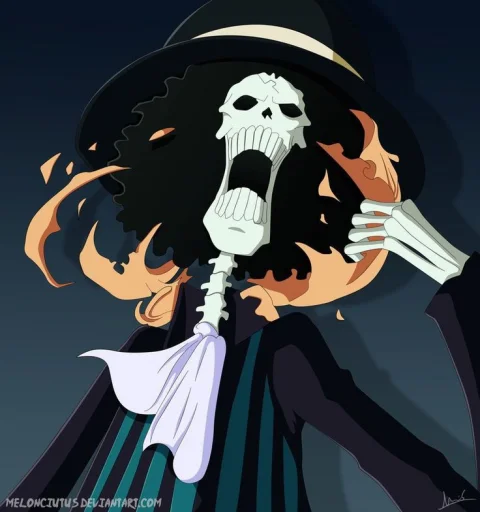 💀 Стикер «Brook / One piece» для Telegram