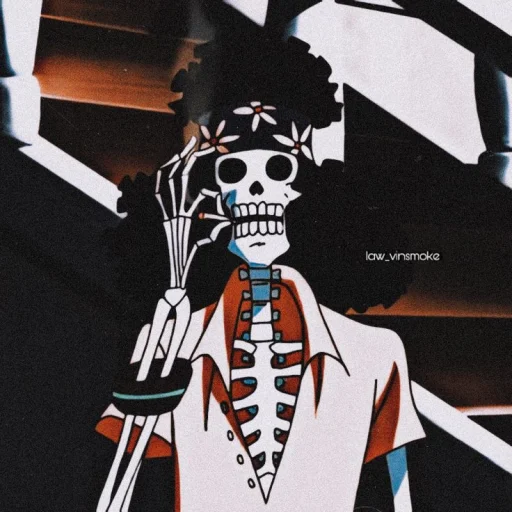 💀 Стикер «Brook / One piece» для Telegram