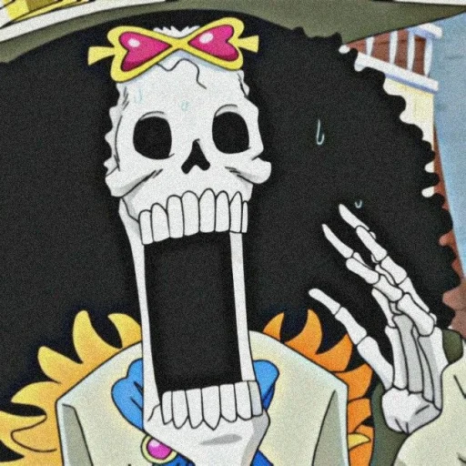 💀 Стикер «Brook / One piece» для Telegram