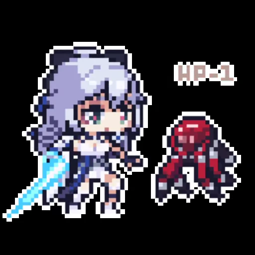 🗡 Стикер «Для масиков сделал стикер-пак с Bronya&;s pixel world» для Telegram
