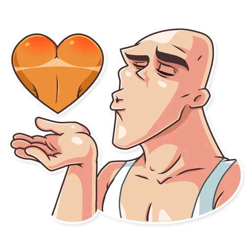 😘 Стикер «Go Baldly» для Telegram