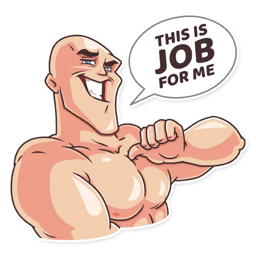 😁 Стикер «Go Baldly» для Telegram