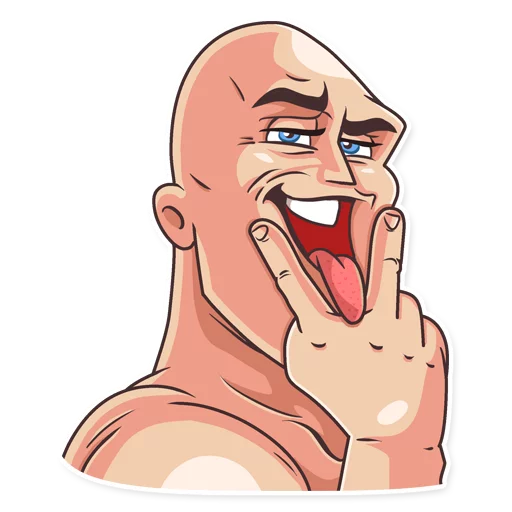 ✌️ Стикер «Go Baldly» для Telegram