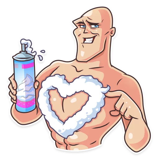 😄 Стикер «Go Baldly» для Telegram