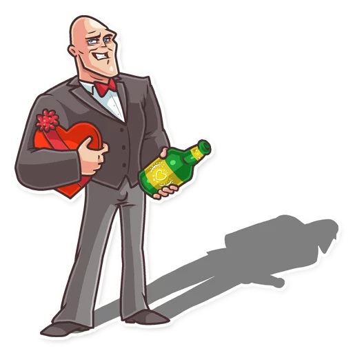 💝 Стикер «Go Baldly» для Telegram