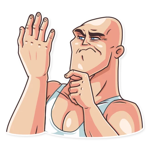 🖐 Стикер «Go Baldly» для Telegram