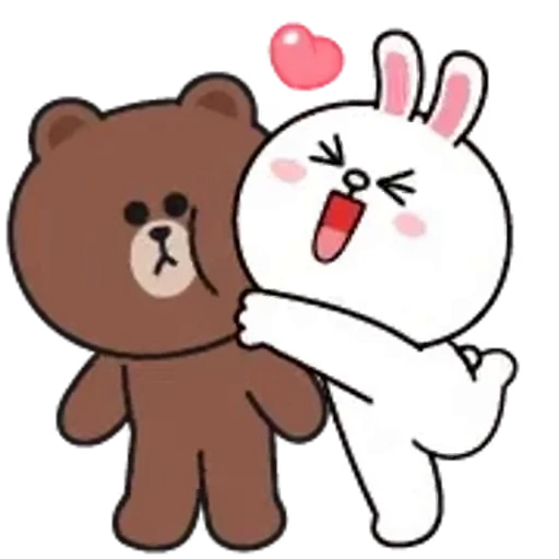 ❤️ Стикер «Brown and Cony» для Telegram
