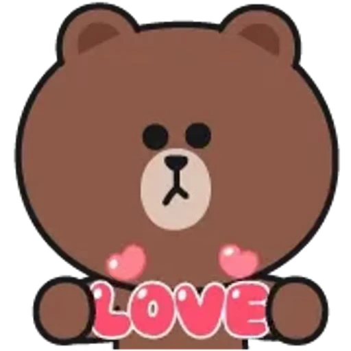 ❤️ Стикер «Brown and Cony» для Telegram