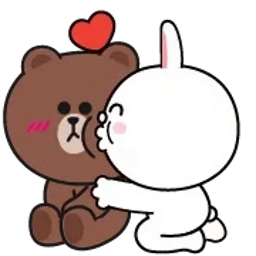 💋 Стикер «Brown and Cony» для Telegram