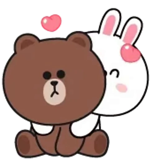 ❤️ Стикер «Brown and Cony 2» для Telegram