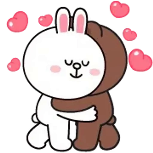 ❤️ Стикер «Brown and Cony 2» для Telegram