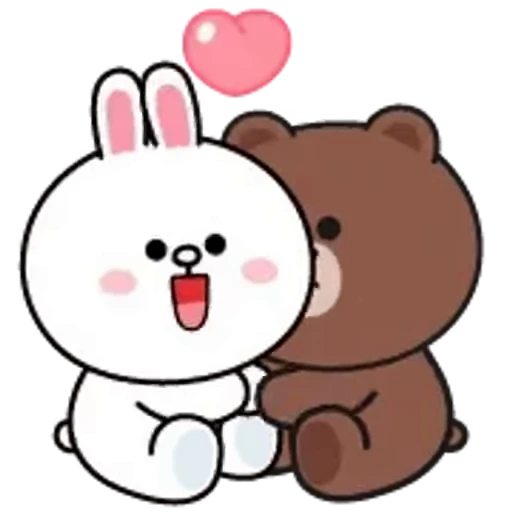 ❤️ Стикер «Brown and Cony 2» для Telegram