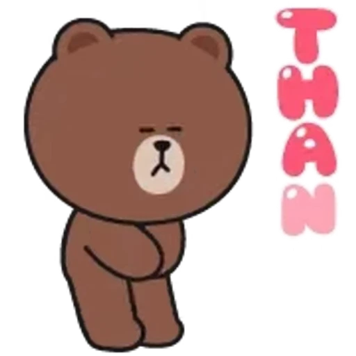 ❤️ Стикер «Brown and Cony 2» для Telegram