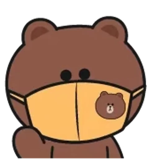 😷 Стикер «Brown and Cony 2» для Telegram