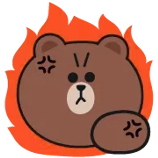 😡 Стикер «Brown and Cony 2» для Telegram