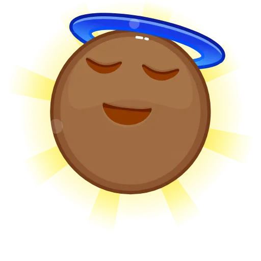 😇 Стикер «Brown Emoji» для Telegram
