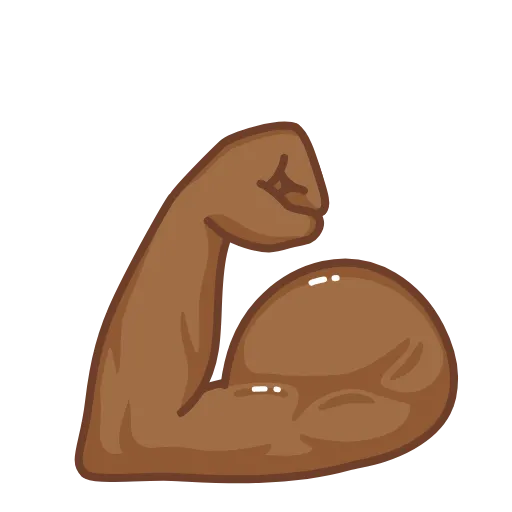 💪 Стикер «Brown Emoji» для Telegram
