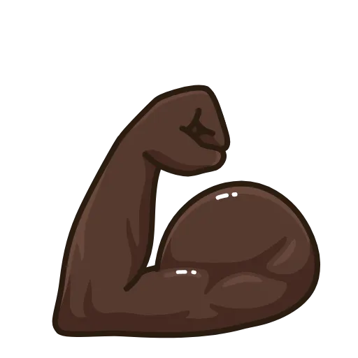💪 Стикер «Brown Emoji» для Telegram
