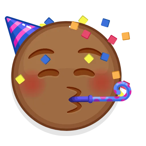 🥳 Стикер «Brown Emoji» для Telegram