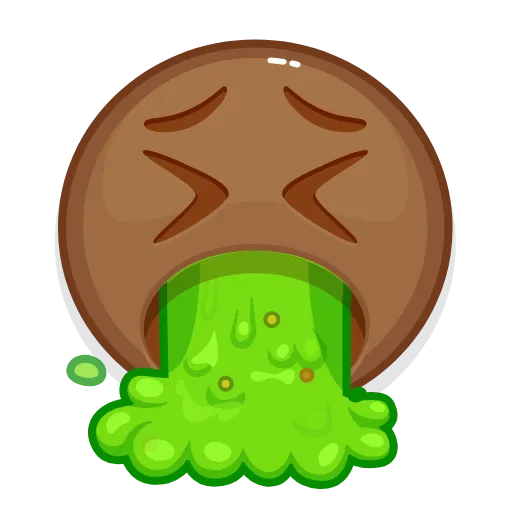 🤮 Стикер «Brown Emoji» для Telegram