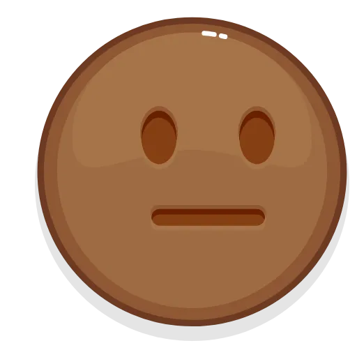 😐 Стикер «Brown Emoji» для Telegram