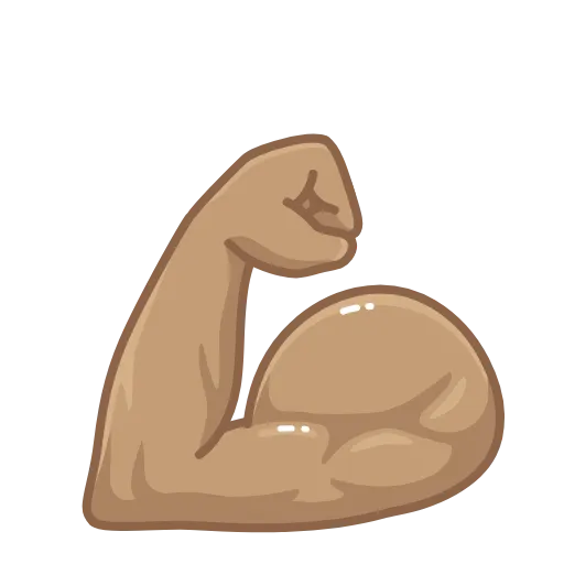 💪 Стикер «Brown Emoji» для Telegram