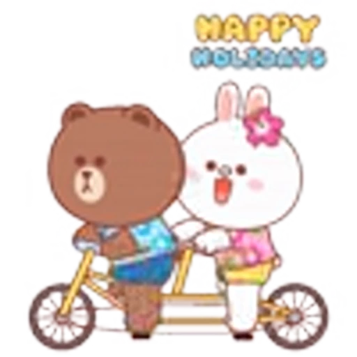 ☀️ Эмодзи «Brown and Friends Love in Summer» для Telegram