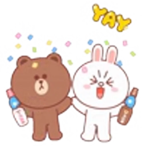 ☀️ Эмодзи «Brown and Friends Love in Summer» для Telegram