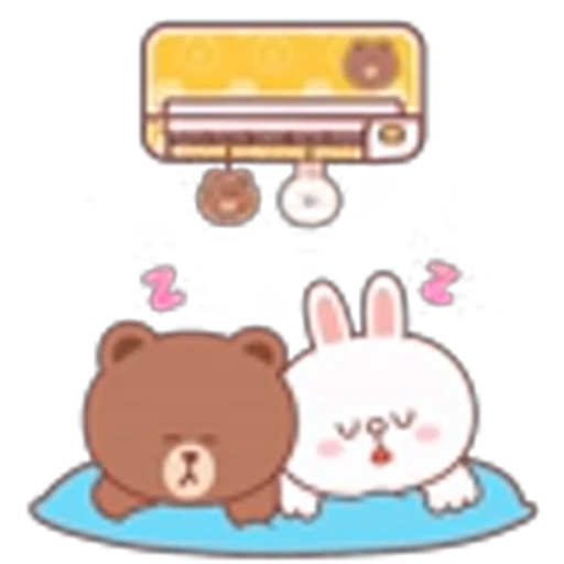 ☀️ Эмодзи «Brown and Friends Love in Summer» для Telegram
