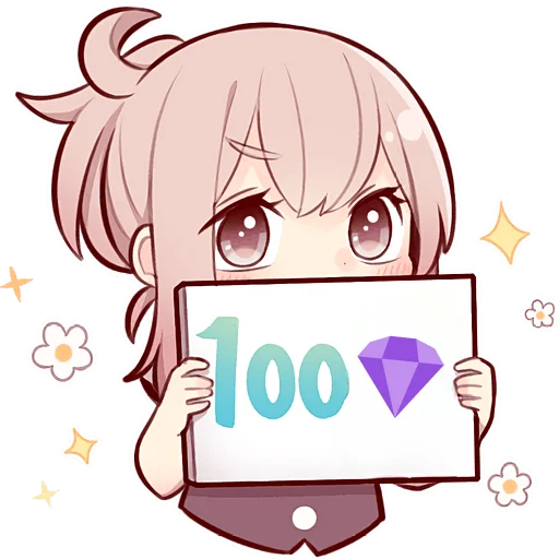 💯 Стикер «Коричневая тян» для Telegram