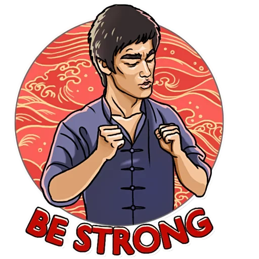 ✊ Стикер «Bruce Lee» для Telegram