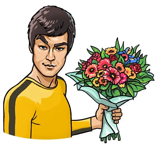 💐 Стикер «Bruce Lee» для Telegram