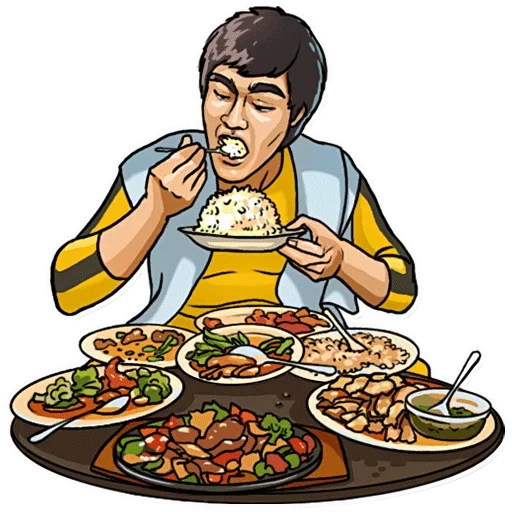 🍨 Стикер «Bruce Lee» для Telegram