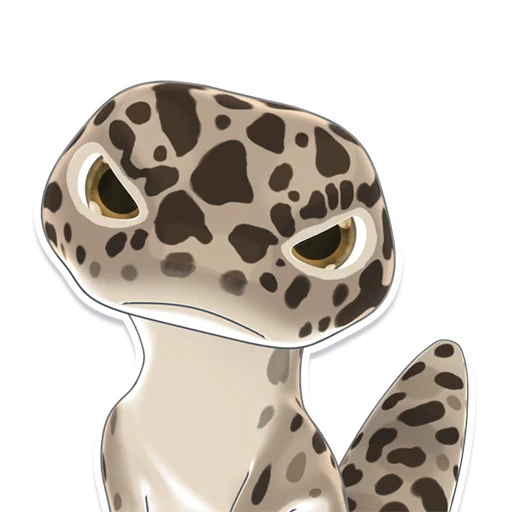😡 Стикер «Bruce the Leopard Gecko» для Telegram