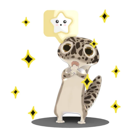 😯 Стикер «Bruce the Leopard Gecko» для Telegram