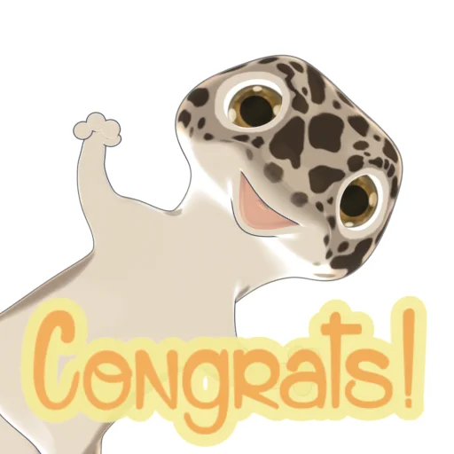 🤗 Стикер «Bruce the Leopard Gecko» для Telegram