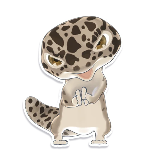 😈 Стикер «Bruce the Leopard Gecko» для Telegram
