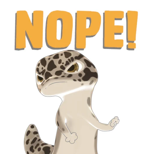 🙅‍♂️ Стикер «Bruce the Leopard Gecko» для Telegram