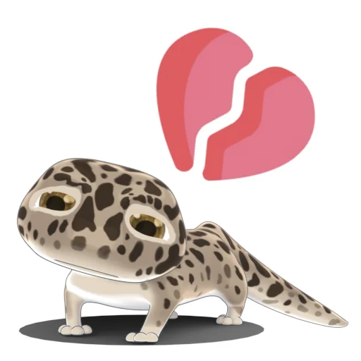 💔 Стикер «Bruce the Leopard Gecko» для Telegram