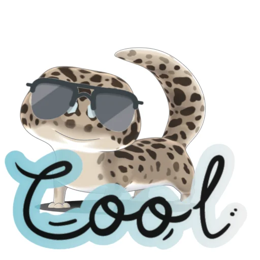 😎 Стикер «Bruce the Leopard Gecko» для Telegram
