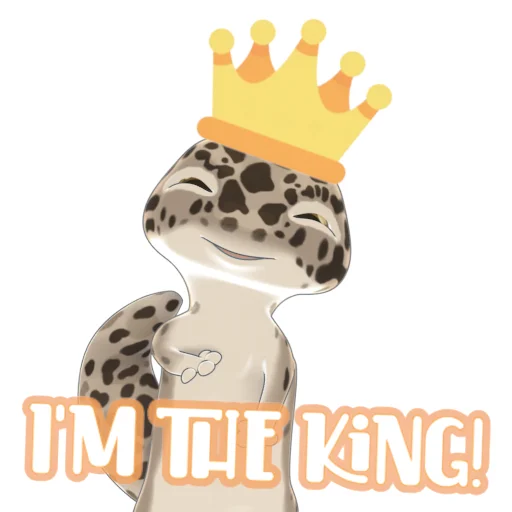 🤴 Стикер «Bruce the Leopard Gecko» для Telegram