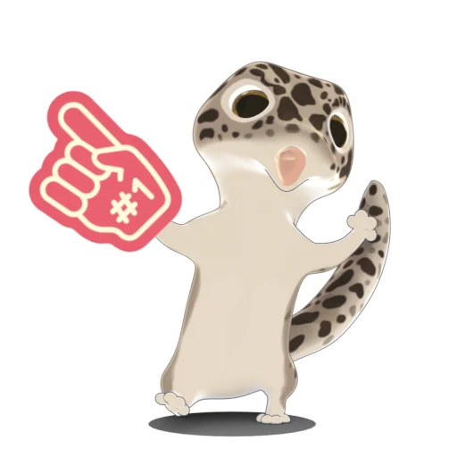 1️⃣ Стикер «Bruce the Leopard Gecko» для Telegram