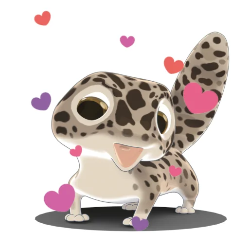 💕 Стикер «Bruce the Leopard Gecko» для Telegram