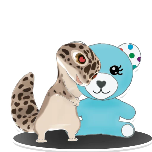 🤗 Стикер «Bruce the Leopard Gecko» для Telegram