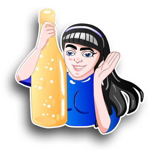 🍸 Стикер «Bryunki» для Telegram