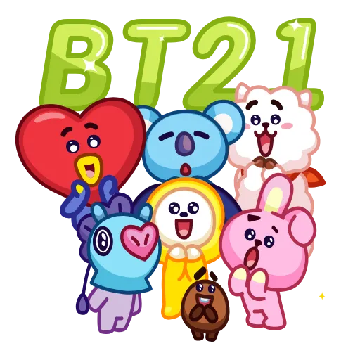 Стикер 25 BT21 - анимированные