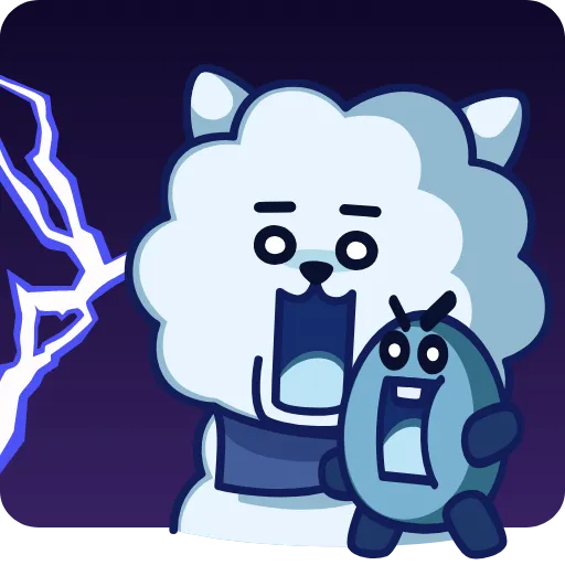Стикер 4 BT21 - анимированные