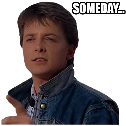 🤞 Стикер «Back to the Future» для Telegram