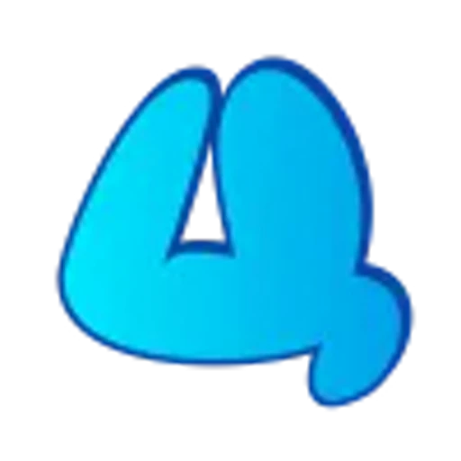 🤩 Эмодзи «Голубые буквы пузыри» для Telegram