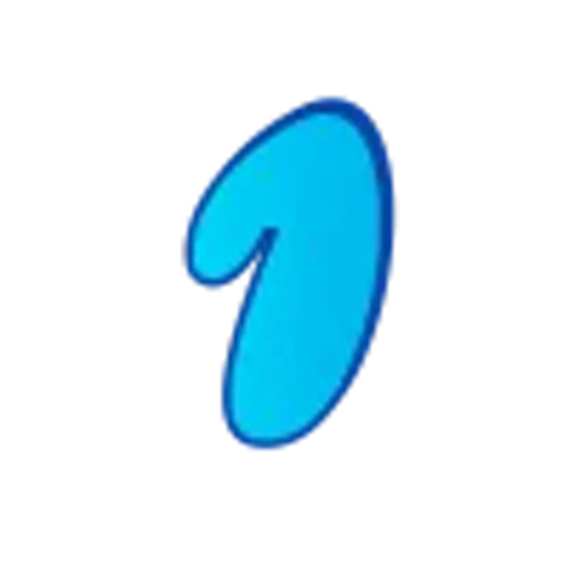🤩 Эмодзи «Голубые буквы пузыри» для Telegram